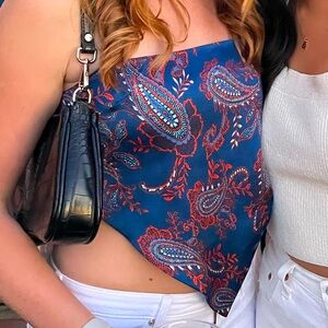 Size small scarf spaghetti strap top